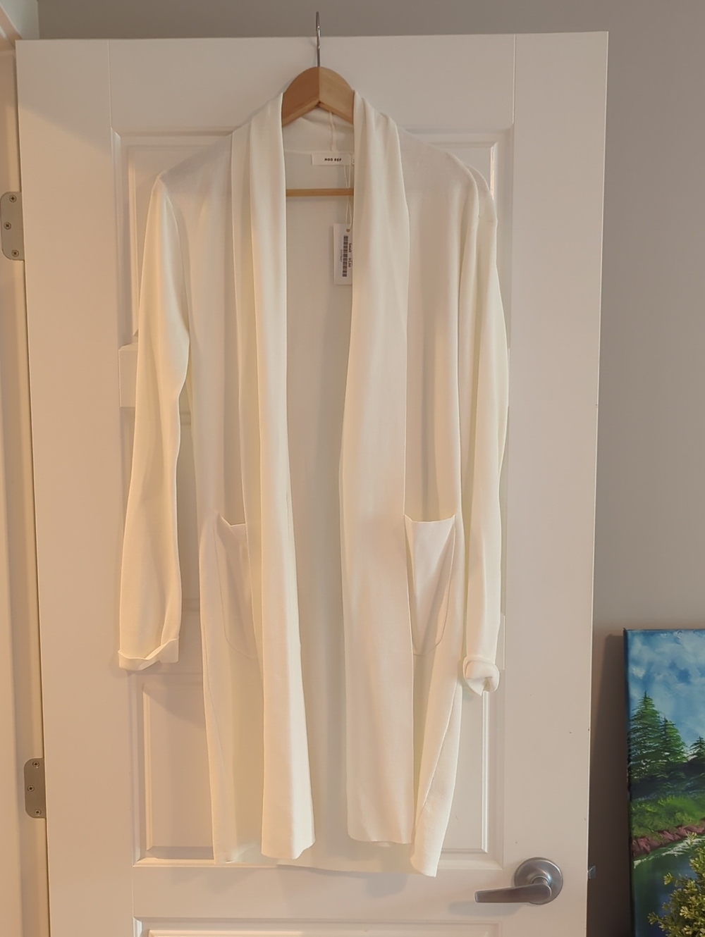 Mod Ref Cream Open-Front Cardigan